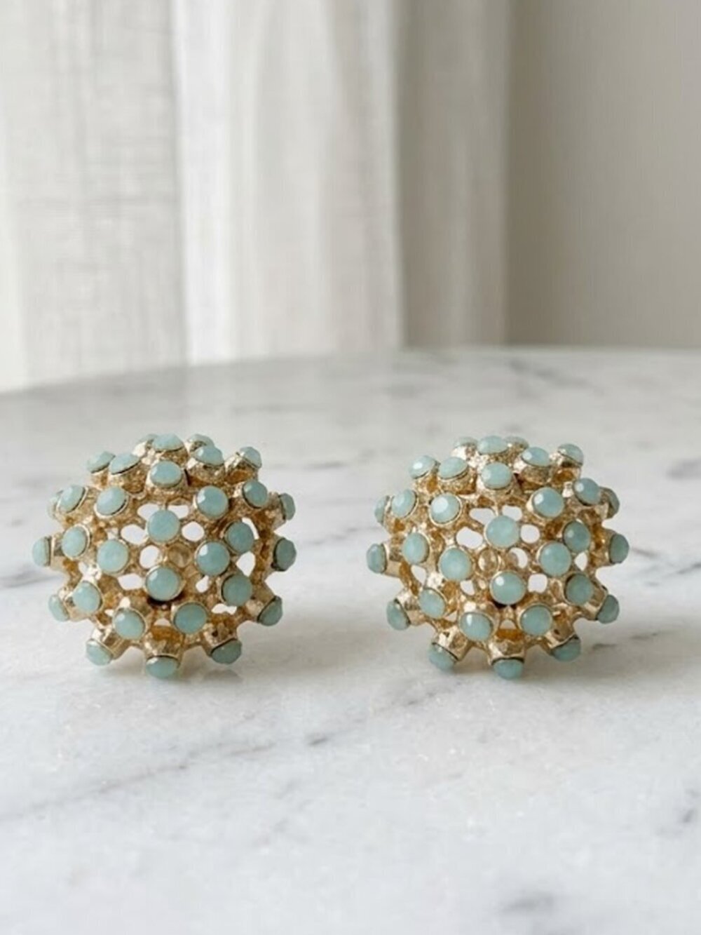Fashionable Teal Stud Earrings
